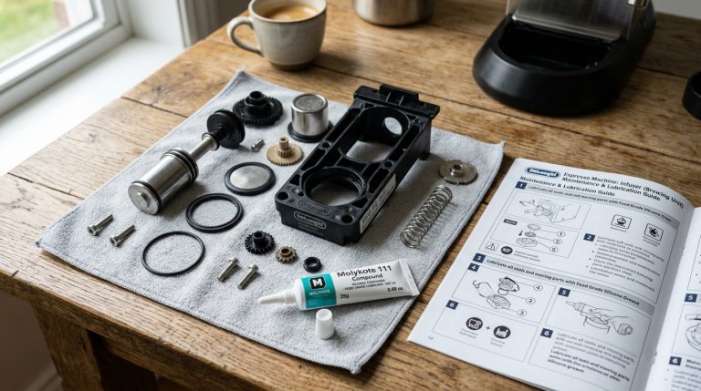 DeLonghi čištění spařovací jednotky: Detailní postup vyjmutí, mytí a promazání těsnění